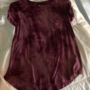 Maroon acid wash tie dye soft and sexy T-shirt